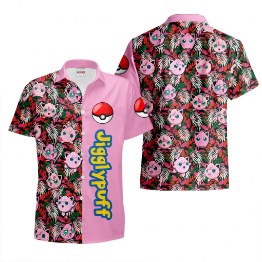 Chemise Hawaïenne Pokémon Rondoudou (Jigglypuff)