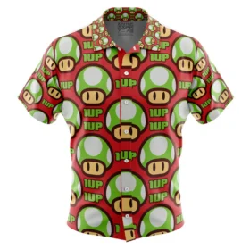 Chemise hawaïenne 1Up Mushroom Mario Bros