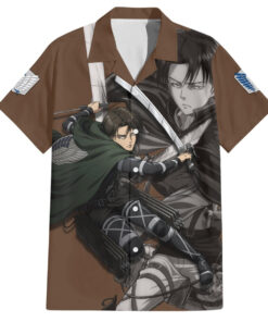 Chemise hawaïenne Levi Ackerman – L’Attaque des Titans