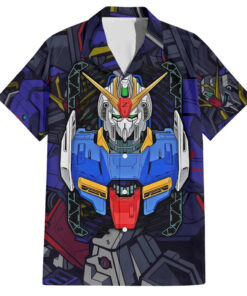 Chemise hawaïenne Gundam abstrait - fond artistique