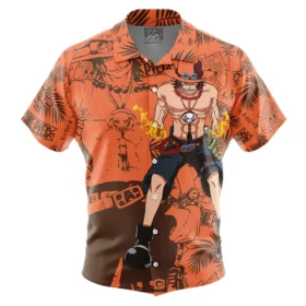 Chemise hawaïenne Portgas D Ace Aloha One Piece