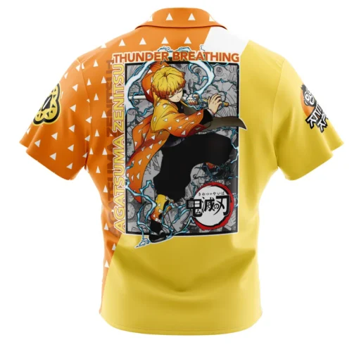 Chemise hawaïenne Agatsuma Zenitsu Demon Slayer – Image 2