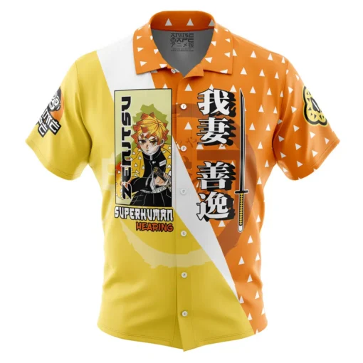 Chemise hawaïenne Agatsuma Zenitsu Demon Slayer