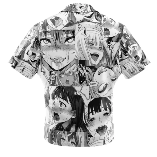 Chemise hawaïenne Collage Manga Ahegao – Image 2