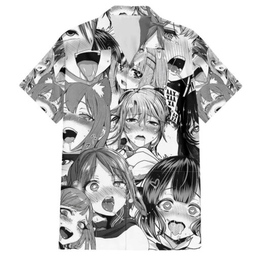 Chemise hawaïenne collage Ahegao - Manga