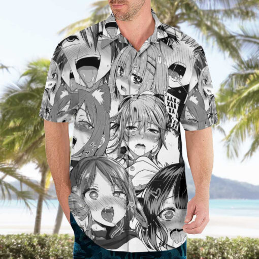 Chemise hawaïenne collage Ahegao - Manga – Image 3