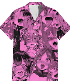 Chemise hawaïenne Ahegao - style manga