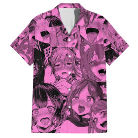Chemise hawaïenne Ahegao – style manga