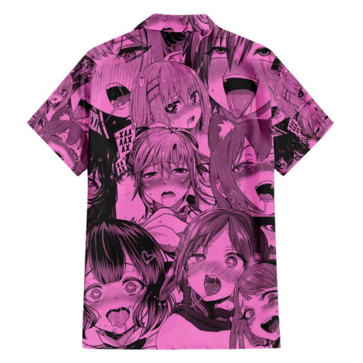 Chemise hawaïenne Ahegao - style manga – Image 2