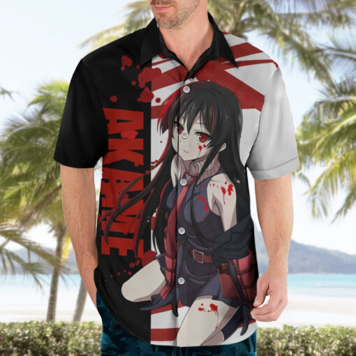 Chemise hawaïenne Akame - Akame ga Kill! - style grunge sanglant – Image 3