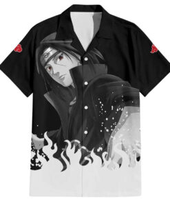 Chemise hawaïenne Itachi Uchiwa - double motif - Akatsuki
