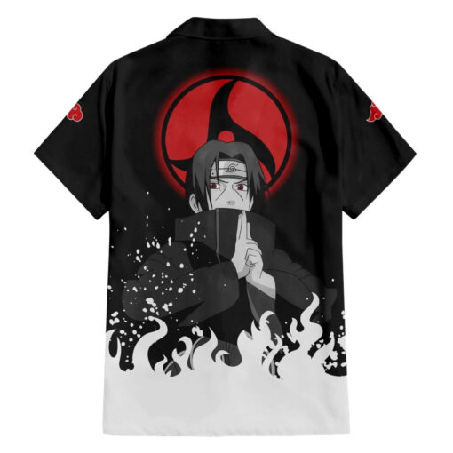 Chemise hawaïenne Itachi Uchiwa - double motif - Akatsuki – Image 2