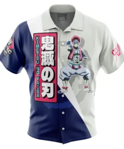 Chemise hawaïenne Akaza Demon Slayer