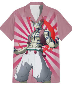 Chemise hawaïenne Akaza - Demon Slayer