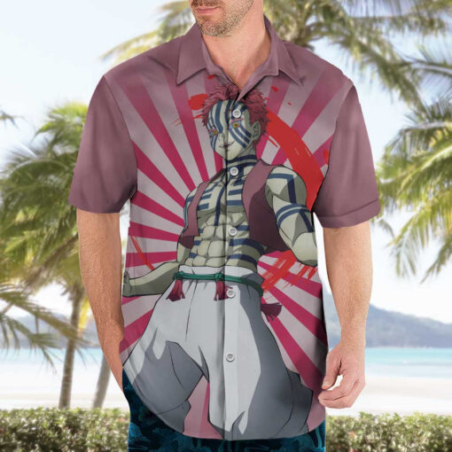 Chemise hawaïenne Akaza - Demon Slayer – Image 3