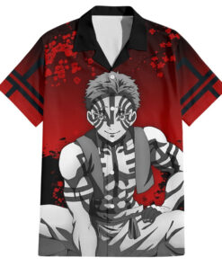 Chemise hawaïenne Akaza - Demon Slayer - art japonais