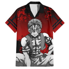 Chemise hawaïenne Akaza – Demon Slayer – art japonais