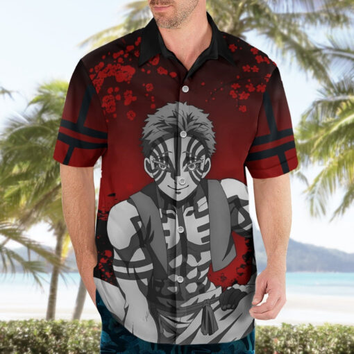 Chemise hawaïenne Akaza - Demon Slayer - art japonais – Image 3