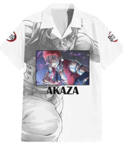Chemise hawaïenne Akaza - Kimetsu no Yaiba - art nippon