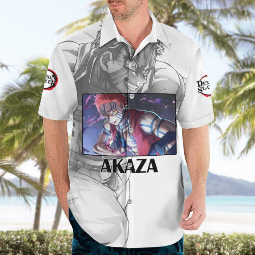 Chemise hawaïenne Akaza - Kimetsu no Yaiba - art nippon – Image 3