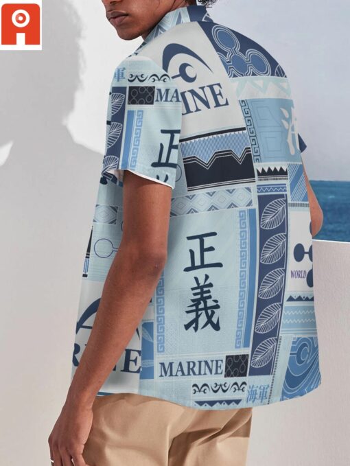 Chemise hawaïenne Marine Aloha – One Piece – Image 2