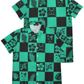 Chemise hawaïenne emblème Tanjiro Aloha