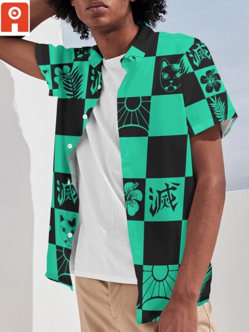Chemise hawaïenne emblème Tanjiro Aloha – Image 2