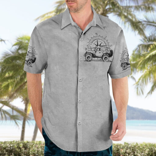 Chemise hawaïenne Jeep américaine – croquis – Image 3