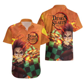 Chemise hawaïenne Kamado Tanjiro – Demon Slayer – Hinokami Kagura
