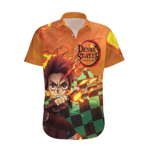 Chemise hawaïenne Kamado Tanjiro – Demon Slayer – Hinokami Kagura – Image 3