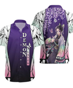 Chemise hawaïenne Kocho Shinobu – Demon Slayer – Pilier des Insectes