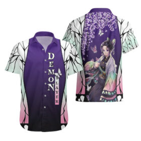 Chemise hawaïenne Kocho Shinobu – Demon Slayer – Pilier des Insectes