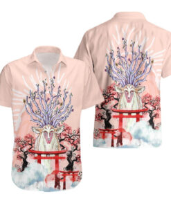 Chemise hawaïenne Princesse Mononoké – esprits de la forêt