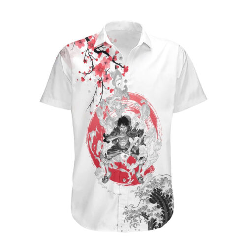 Chemise hawaïenne Luffy – One Piece – peinture Sumi-e