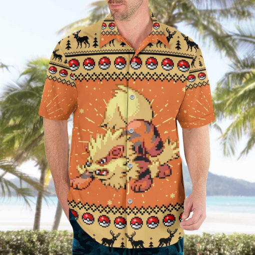 Chemise hawaïenne Arcanin Noël Pixel – Pokémon – Image 3
