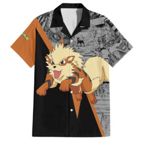 Chemise hawaïenne Arcanin – Style manga – Pokémon