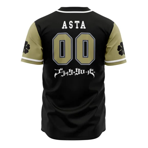 Maillot de baseball Asta Taureaux Noirs Black Clover – Image 2