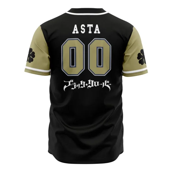 Maillot de baseball Asta Taureaux Noirs Black Clover – Image 2