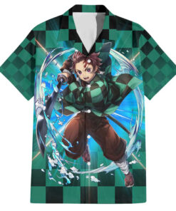 Chemise hawaïenne Tanjiro – Demon Slayer (aura astrale)