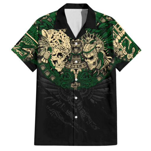 Chemise hawaïenne Guerrier aztèque – Crânes