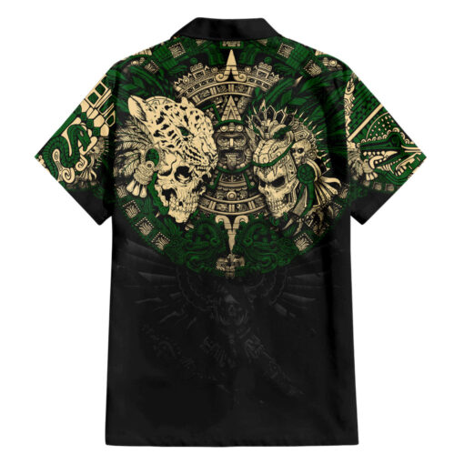 Chemise hawaïenne Guerrier aztèque – Crânes – Image 2