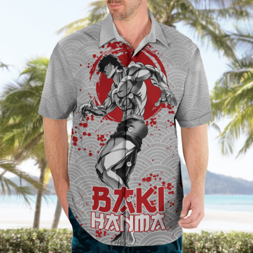 Chemise hawaïenne Baki Hanma – Style Japonais – Image 3