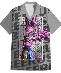 Chemise hawaïenne Beerus – Dragon Ball (motif texte)