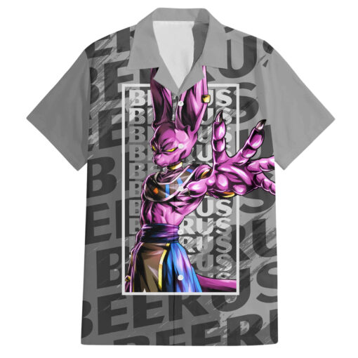 Chemise hawaïenne Beerus – Dragon Ball (motif texte)