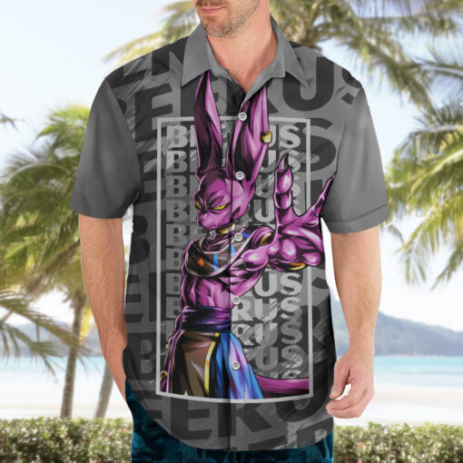Chemise hawaïenne Beerus – Dragon Ball (motif texte) – Image 3