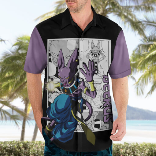 Chemise hawaïenne Beerus – Dragon Ball (mix manga/anime) – Image 3