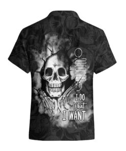Chemise hawaïenne Jeep Crâne Noir – "I Do What I Want"