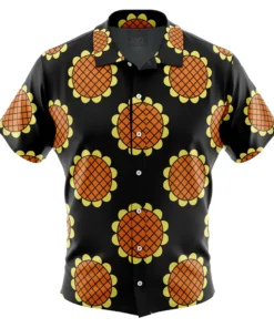 Chemise hawaïenne Monkey D. Luffy Noire Lucy Dressrosa One Piece