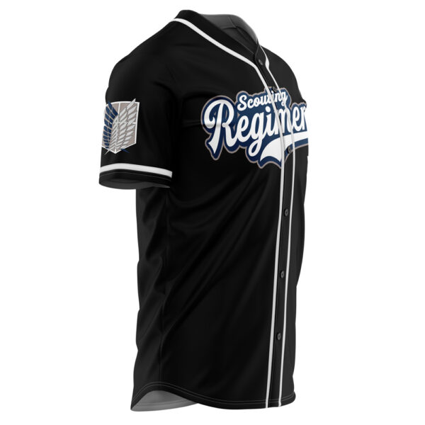 Maillot de baseball Régiment d'Éclaireurs Noir L'Attaque des Titans – Image 2