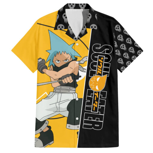 Chemise hawaïenne Black☆Star – Soul Eater et motif crâne